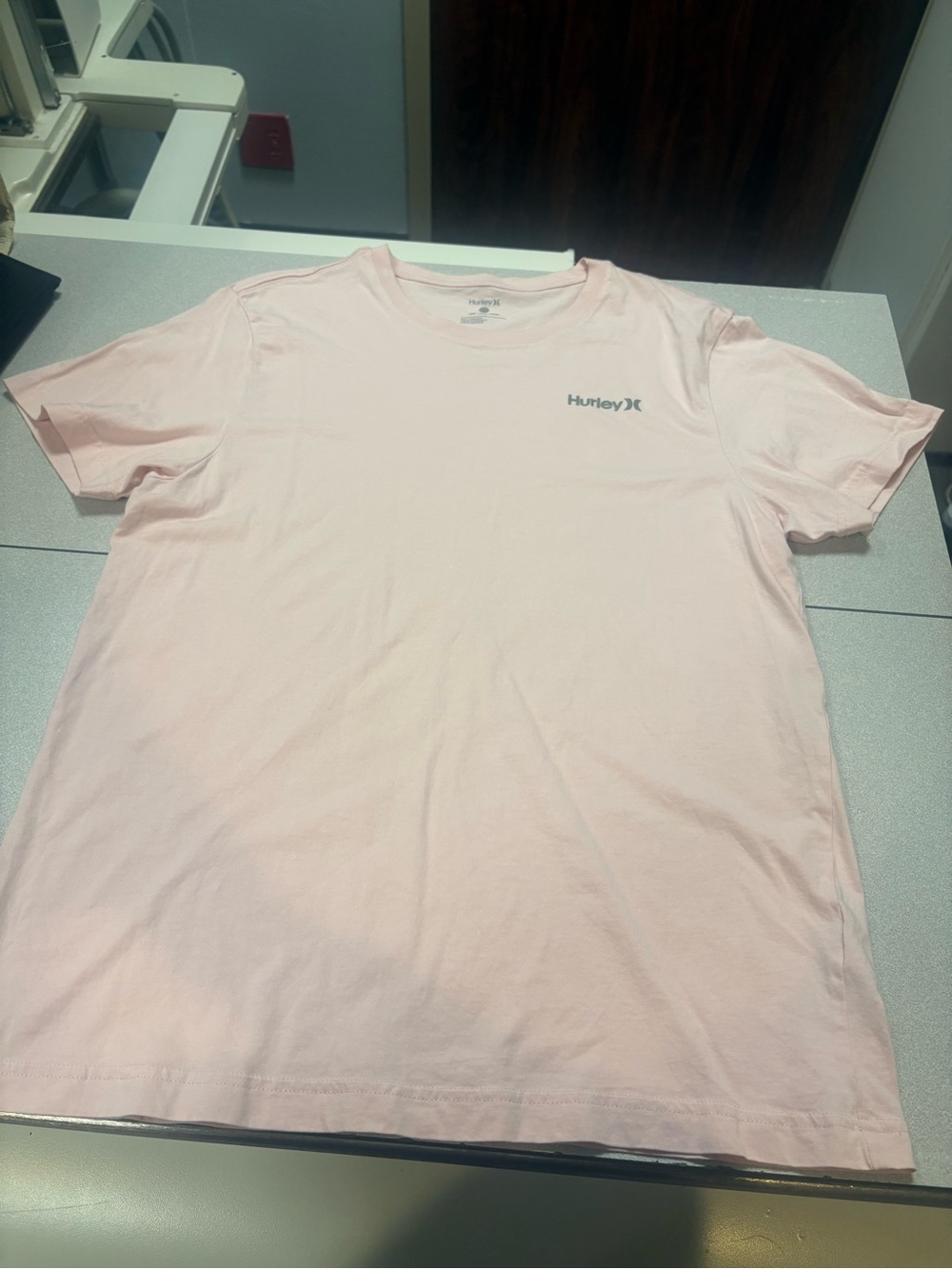 Hurley Men's Short Sleeve Crew T-Shirt in Pale Pink